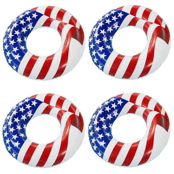 Swimline Bouée Gonflable Drapeau Américain de 36 Pouces pour Piscine et Lac (Lot de 4)