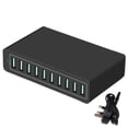 thumbnail image 1 of 1 Set 50W Multi-port Charger with Cable Quick Charge UK Plug High-speed USB Charger for Mobile Phone, 1 of 10