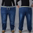 thumbnail image 1 of REDHOTYPE Men's Big-Tall Jeans Elastic Drawstring Jean Denim Trousers, 1 of 5