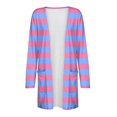 thumbnail image 5 of Pisexur Veste pour Femmes Cardigans Ouverts Trench-Coats Vestes d'Automne Mode Décontractée Chemise Imprimée à Manches Longues Cardigan, 5 of 5