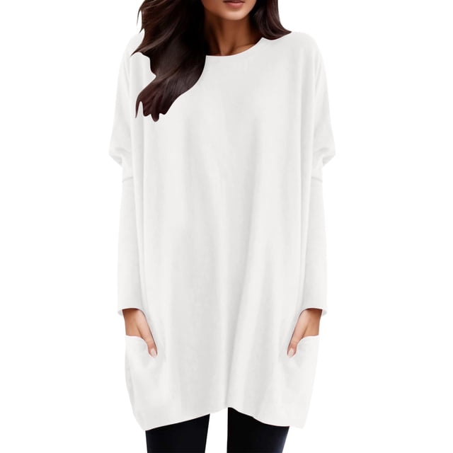 T-Shirts pour Femmes Décontractés Confortables en Rayonne Chandail à Manches Longues pour Femme Chandail Handstand à Manches Longues à Manches Longues Col Rond Chandail pour Femmes Coton Chandail de Compression à Manches Longues Hauts pour Femmes avec Bouffant