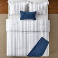 thumbnail image 4 of Mainstays 5-Piece Yarn Dyed Stripe Comforter Set, King, 4 of 6