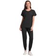 thumbnail image 1 of Ensemble de Sarraus pour Femmes 2 Pcs, Ensemble d'Uniforme d'Infirmière de Jogging Extensible, Hauts Confortables et Respirants et Pantalons Fuselés, 1 of 5