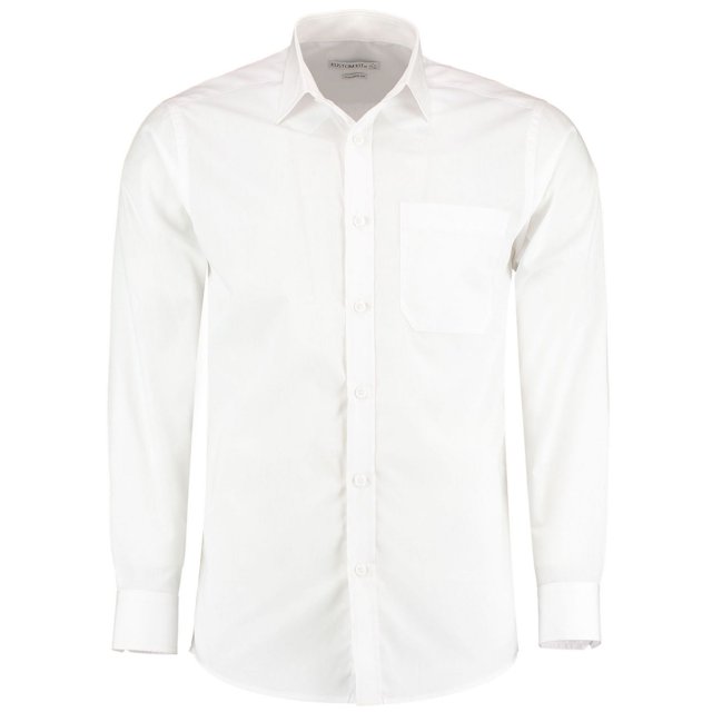 Kustom Kit Chemise Formelle pour Homme en Popeline Ajustée à Manches Longues