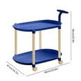 thumbnail image 2 of YIMWNYI Rolling Side Table with Wheels, Mobile End Table for Small Spaces, 2-Tier Removable Storage Rack, Portable Nightstand, Living Room, Bedroom, Kitchen Cart, Compact and Versatile Organizer, 2 of 6