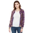 thumbnail image 3 of Fashion Womens Sequin Long Sleeve Front Zip Jacket with Ribbed Cuffs, 3 of 5