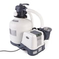 thumbnail image 2 of INTEX 3000 GPH Above Ground Pool Sand Filter Pump & 1.5" Pump Hose (2 Pack), 2 of 12