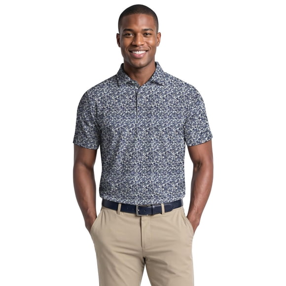 Ben Hogan Performance Men's Ditsy Floral Golf Print Short Sleeve Polo Shirt