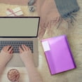 thumbnail image 5 of Fasiaou 1 Pack Purple Document Folders Plastic Envelopes Poly Envelopes File Envelopes with Label Pocket and Snap Button for Home Work Office Organization, Letter Size/A4 Size, White, 5 of 5