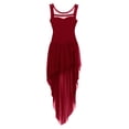 thumbnail image 3 of Miaeowve Robe de Danse Sans Manches en Tulle pour Filles, Ourlet Asymétrique, Bourgogne 8, 3 of 7