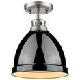 thumbnail image 1 of Beaumont Lane Steel Semi Flush Mount in Pewter and Black, 1 of 2