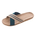 thumbnail image 2 of LSLJS Men's Slippers, Men's Fashion Anti-slip Linen Home Indoor Open Toe Flat Shoes Beach Slippers, 2 of 4