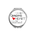 thumbnail image 1 of Melt Heart Best Grandfather Love Hand Compact Mirror Round Portable Pocket Glass, 1 of 3