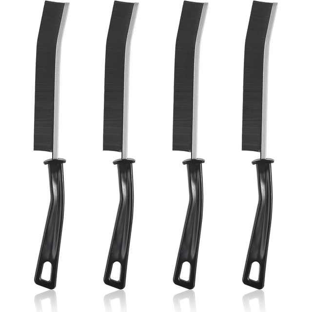 Brosses de Nettoyage pour Interstices, 4 Pcs Brosses de Nettoyage à Poils Durs pour Rails de Fenêtre, Douche, Nettoyage de Cuisine / Brosses à Récurer à Poils Rigides pour Nettoyage en Profondeur des Espaces Étroits