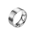thumbnail image 2 of Frosted Surface Anti-Scratch Not Fading Stainless Steel Couple Titanium Steel Ring, 2 of 9