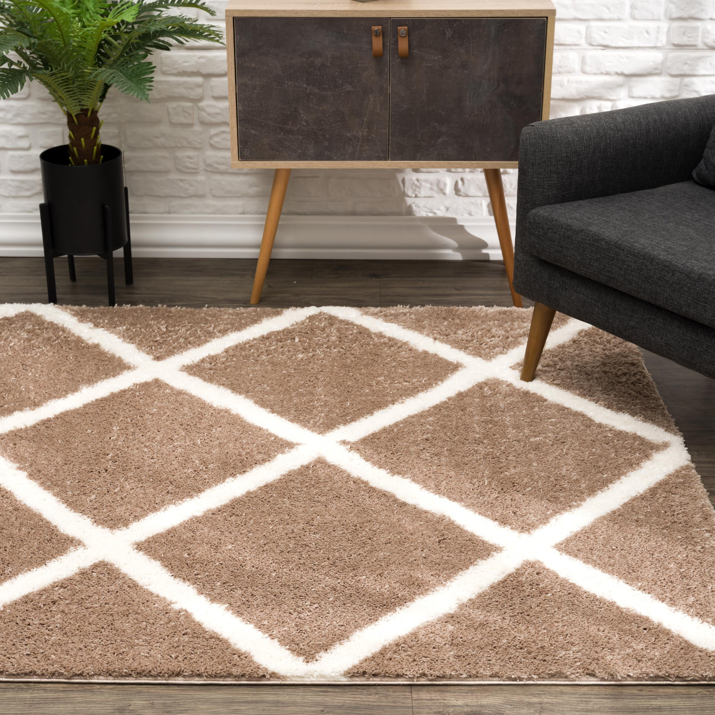 Rug Branch Retro Collection Modern Trellis Area Rug