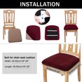 thumbnail image 4 of Unique Bargains 4 Pcs Stretch Velvet Chair Seat Slipcover Removable Washable Covers Protectors for Dining Room, 4 of 8