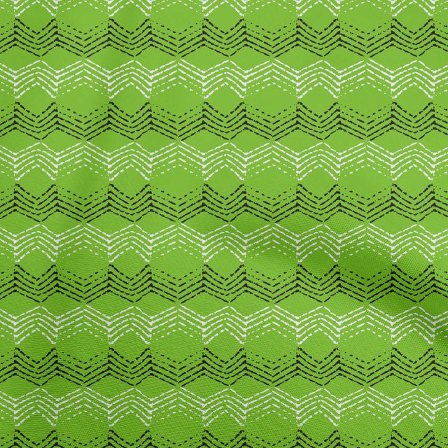 oneOone Cotton Cambric Green Fabric Block Sewing Craft Projects Fabric Prints By Yard 42 Inch Wide