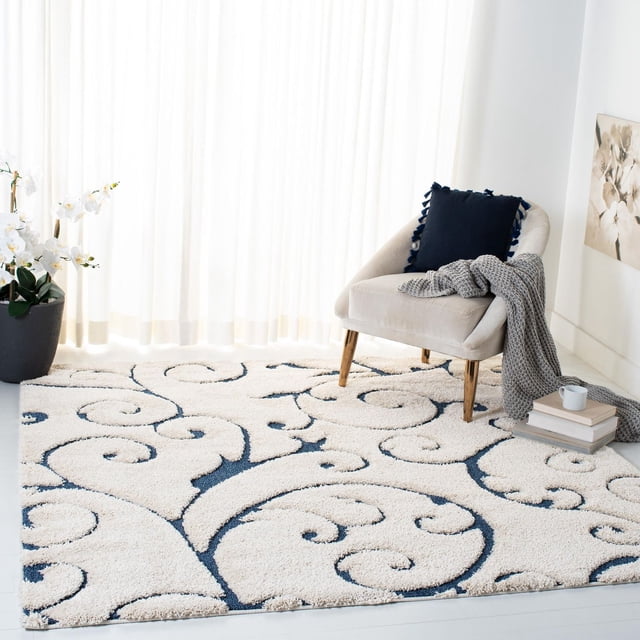 SAFAVIEH Florida Douglas Floral Vines Shag Area Rug