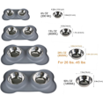 thumbnail image 2 of OYISIYI Pet Bowls Stainless Steel (L Grey), 2 of 4