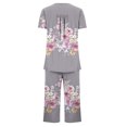 thumbnail image 4 of Rbaofujie Nuisette pour Femmes Femme Décontractée Col Rond Manches Courtes Blouse Pantalon Mode Pyjama Ensemble Tenue de Nuit pour Femmes, 4 of 5