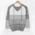 thumbnail image 4 of IROINID Liquidation Hauts Grande Taille pour Femmes, Chandail Imprimé de Noël, Col Rond, Manches Longues, Boutons, Blouse, Gris, 4 of 5