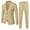 Khaki, variant on Hiiyo Tween Boy's 2Pc Wedding Suit Solid Lapel Long Sleeve Blazer Pants Party Outfits
