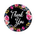 thumbnail image 1 of Darling Souvenir Round 45 Pcs Floral & Vines Border Black Thank You Stickers Envelope Seal-1.6 Inches, 1 of 4