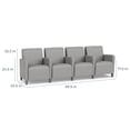 thumbnail image 3 of Lesro Ravenna Lounge Reception 4 Seat Tandem Seating in Brown, 3 of 5
