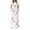 White, variant on Women’s Casual Floral Short Sleeve Loose Plain Long Maxi Dress With Pockets