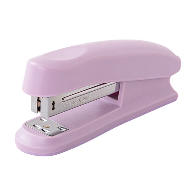 Maplenight ABS Stapler Compact Portable Office Student Stationery Macaron Colored Medium Size 50 Sheets Capacity