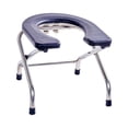 thumbnail image 4 of TISHITA Bathroom Toilet Seat Commode Stool Strong Load Capacity Comfortable Non-Slip Pad Black 33cm High, 4 of 8