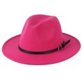 thumbnail image 1 of Woman Winter Cap, Felt Hat, Leather Belt Keep Warm Relaxed Breathable Soft Windproof Bucket Round Hat, 1 of 9
