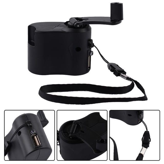 BTOER Manual USB Hand Crank Charger Generator for Mobile Devices Portable Dynamo Power Source for Travel and Outdoor Activities