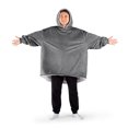 thumbnail image 1 of Bare Home Plush Sherpa Wearable Blanket - Fluffy & Soft - Lightweight - Adult, Gray, 1 of 7