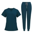 thumbnail image 3 of Esquirla Nursing Uniform Scrub Set Nurse Top and Pants V Neckline Clothes Work Suits XXL, 3 of 8