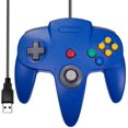 thumbnail image 1 of Manette Version USB Classique N64, Manette de Jeu Filaire USB N64 pour PC, Joystick, Clé de Jeu Filaire USB N64 Bits pour PC Windows MAC Linux Genesis Raspberry Pi Retropie Emulator [Plug & Play] (Bleu), 1 of 7