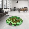 thumbnail image 4 of Ahgly Company Machine Washable Indoor Rectangle Transitional Green Area Rugs, 7' x 9', 4 of 7