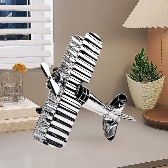 Tyidzon Iron Airplane Ornaments Vintage Airplane Models Metal Military Style Toys Simulated Fighter Aircraft Decorations