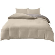HCBY Twin Size 4-Piece Duvet Cover Set - Includes 1 Duvet Cover (70"x86"), 2 Pillow Shams, and 1 Flat Sheet, Soft and Breathable for All Seasons