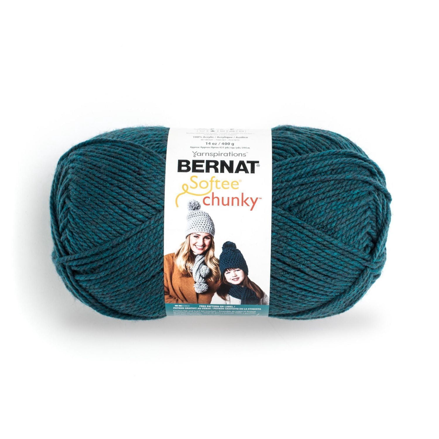 "Bernat® Fil Softee® Chunky™, Acrylique #6 Super Volumineux, 14oz/400g, 431 Yards"