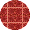 thumbnail image 1 of Ahgly Company Tapis d'Intérieur Ronds Transitionnels Rouges Lavables à la Machine, 4 Pieds Rond, 1 of 7