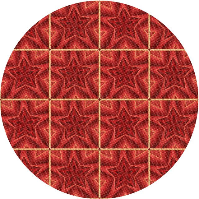 Ahgly Company Tapis d'Intérieur Ronds Transitionnels Rouges Lavables à la Machine, 4 Pieds Rond