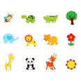 thumbnail image 1 of Fridge Magnets for Kids, 20 Pieces 3D Animal Refrigerator Magnets Set for Toddlers, Educational Learning Toy for Whiteboard, Full Back PVC Magnetic Animals, 1 of 9
