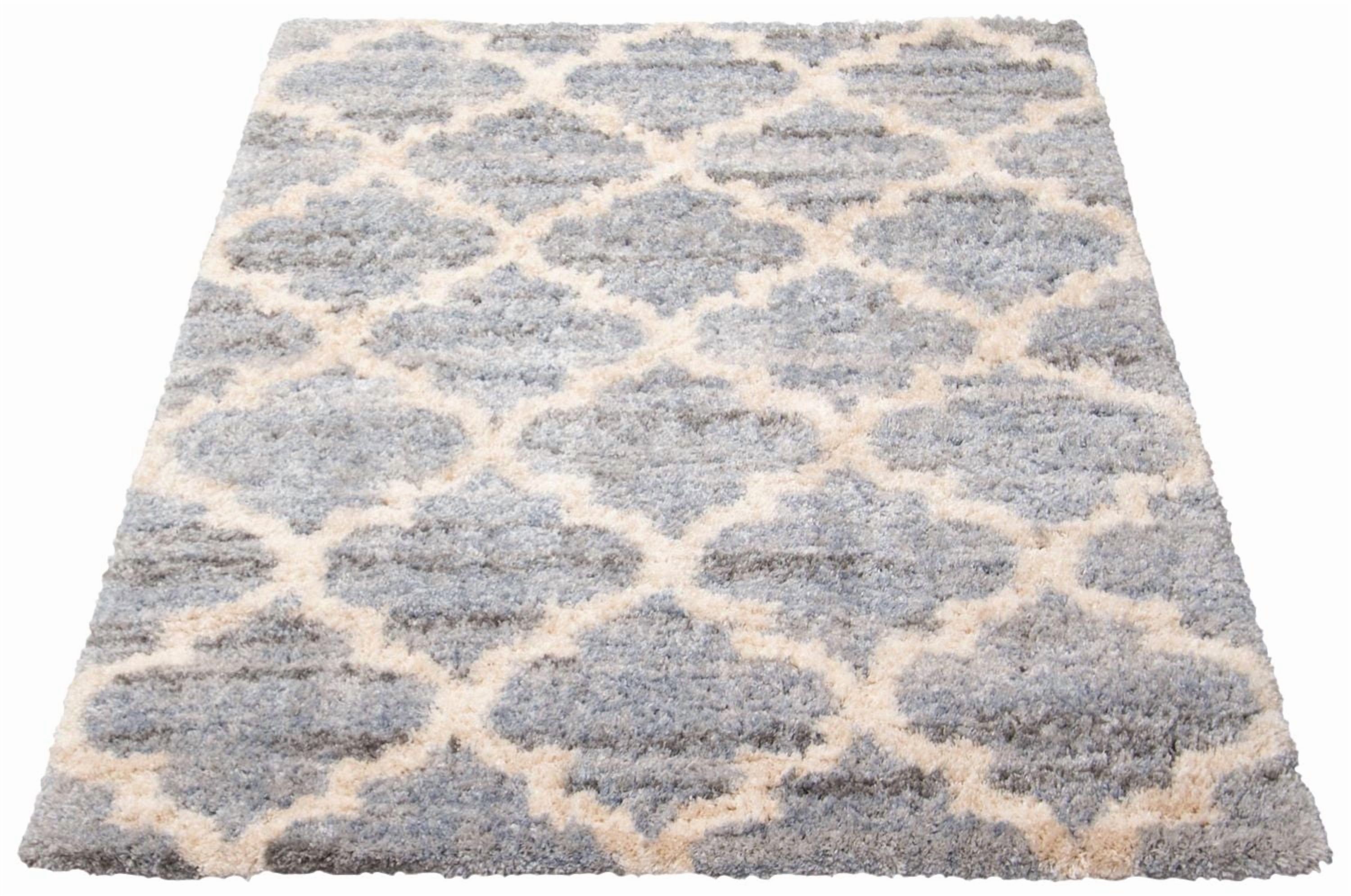 ECARPET Trellis Frise Moelleuse pour Chambre à Coucher, Collection Annica Ultra Douce et Pelucheuse