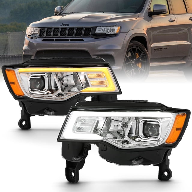 Anzo USA 111419 Projector Headlight Set Fits 17-18 Grand Cherokee