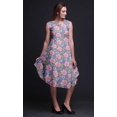 thumbnail image 4 of Bimba Robe d'Été Sans Manches à Col Rond pour Femmes, Imprimée Florale Oeillet Violet et Marguerite, Tenue Décontractée-Xxx-Grand, 4 of 6
