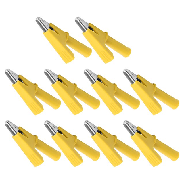 Testing Clamp, 4mm Socket Clip 10Pcs Wide Application For Battery Red,Black,Yellow,Blue,Green