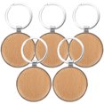 thumbnail image 1 of Unfinished Blank Keychain 5Pcs for Diy Craft Engraving Drawing Staining Marking Keychain, 1 of 8