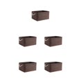 thumbnail image 1 of relayinert Contenant de Rangement pour l'Organisation et Poignée en Corde Robuste Boîte de Rangement Pliable Brun 31*21*13 Ensemble de 5, 1 of 6